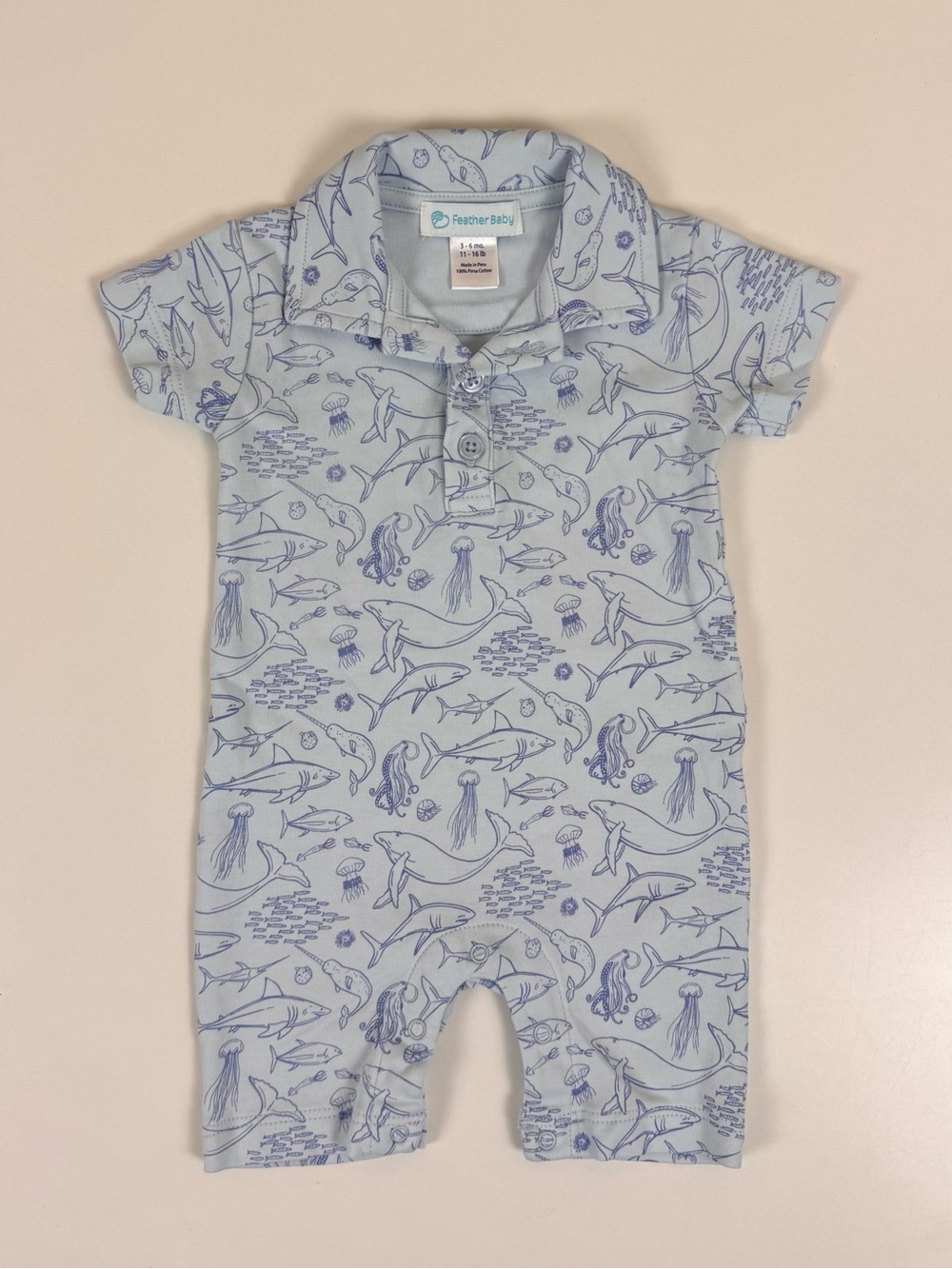Feather Baby Peruvian Cotton Romper